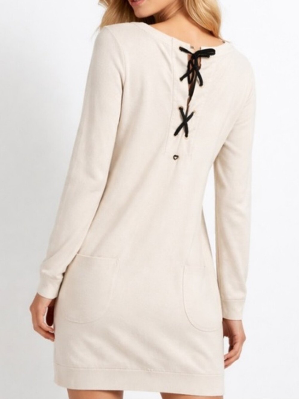 TWINSET | S/M Sweatshirt Dress With Tie Back | off white
